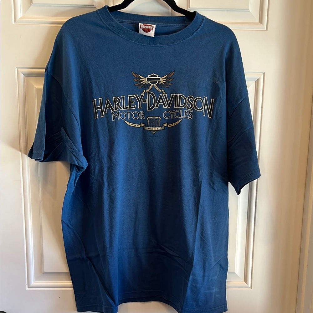 Harley-Davidson Blue Graphic Short Sleeve Tee